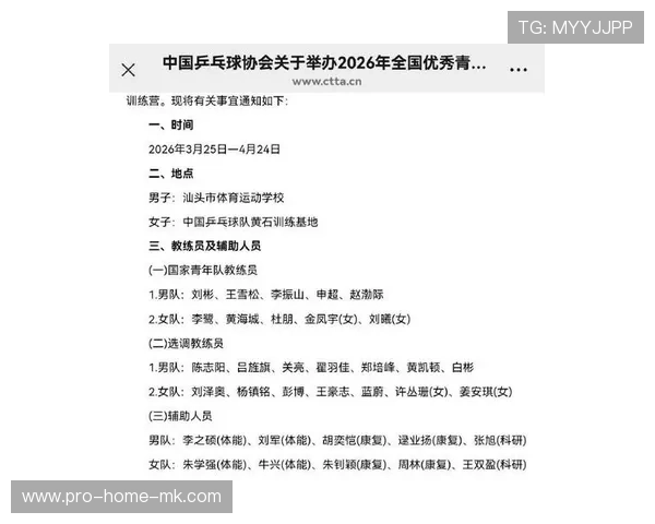 2026年羽毛球全国青训营优秀营员入选省队训练名单，首批羽毛球集训队队员